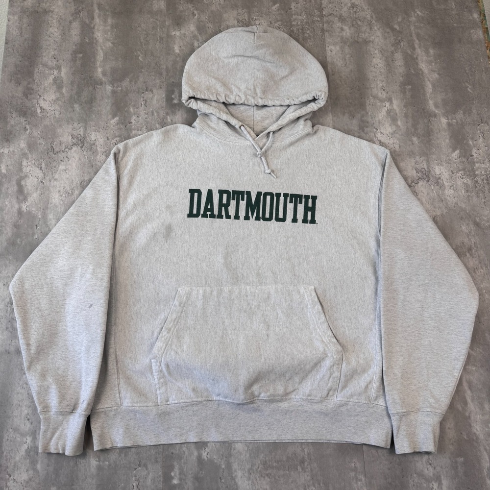 Vintage Champion Reverse Weave Hoodie Mens XL Gray Dartmouth College Sweatshirt